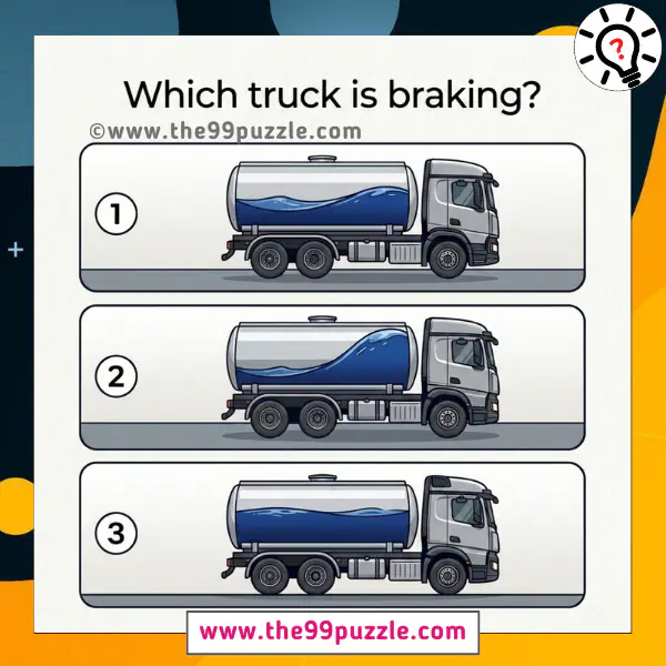 Which truck is braking? Which truck is braking?