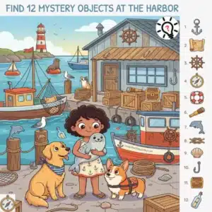 Harbor Adventure: Find 12 Mystery Objects - Puzz685 Harbor Adventure: Find 12 Mystery Objects