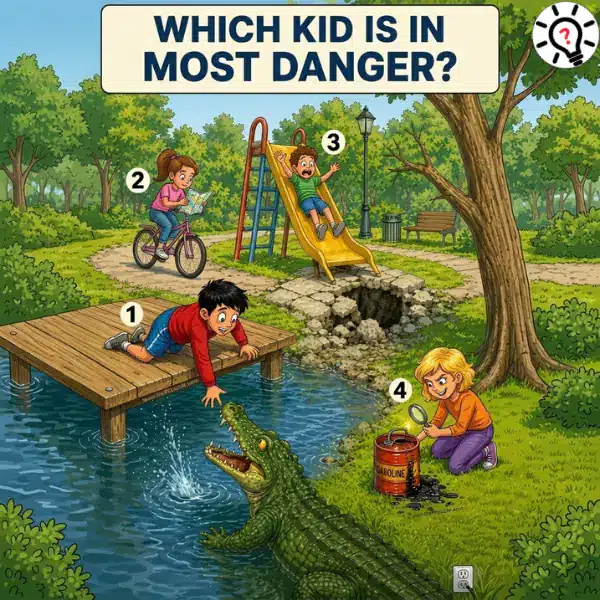Logic Puzzle: Which Of These 4 Kids Is In The Most Danger? Logic Puzzle: Which Of These 4 Kids Is In The Most Danger?