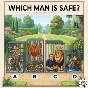Survival Logic Riddle: Which Man Is Safe? - Puzz702 Survival Logic Riddle: Which Man Is Safe?
