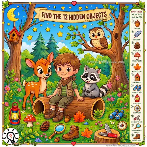Fun Visual Puzzle: Search and Find 12 Hidden Objects Fun Visual Puzzle: Search and Find 12 Hidden Objects – Puzz719