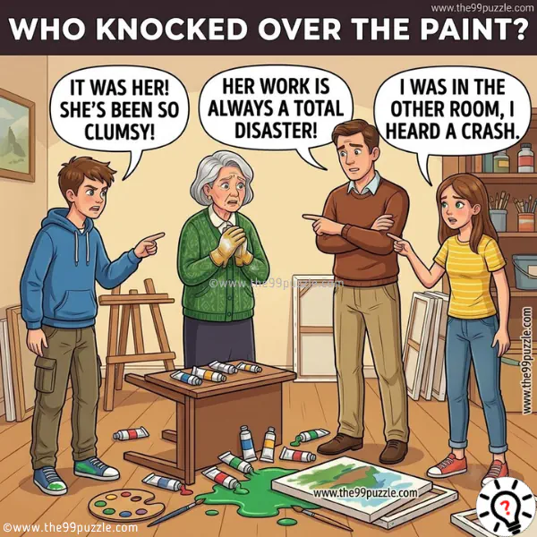Fun Detective Brain Teaser: Who Knocked Over the Paint? Fun Detective Brain Teaser: Who Knocked Over the Paint? – Puzz727