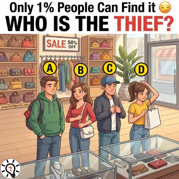 Detective Fun Brain Teaser: Can You Spot the Shoplifter? Detective Fun Brain Teaser: Can You Spot the Shoplifter? – Puzz731