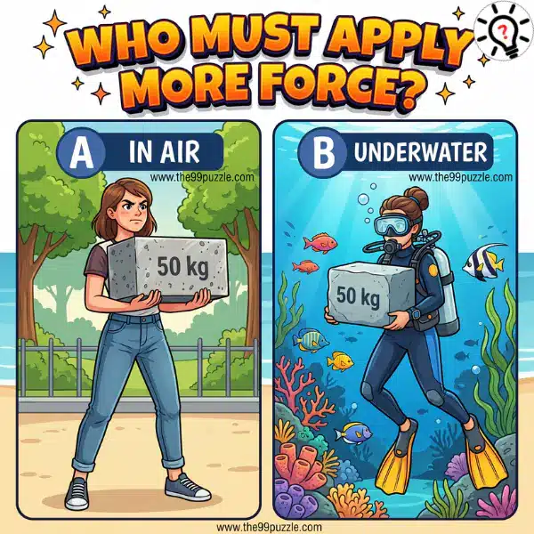 Brain Teaser: Who Must Apply More Force? Brain Teaser: Who Must Apply More Force? – Puzz748