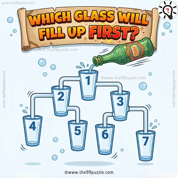 Tricky Logic Puzzle: Which Glass Will Fill Up First? Tricky Logic Puzzle: Which Glass Will Fill Up First? – Puzz751
