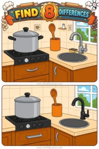 Find 8 Differences: Kitchen Picture Puzzle Challenge - Puzz752 Find 8 Differences: Kitchen Picture Puzzle Challenge