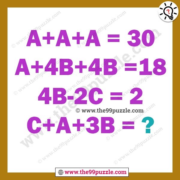 Logical Thinking Math Equations For Teens - The 99 Puzzle