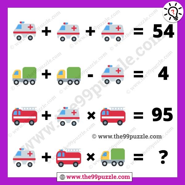 Car Picture Logic Math For Smart People - The 99 Puzzle