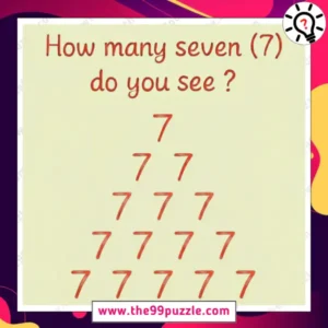 How many seven do you see?
