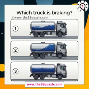 Which truck is braking?