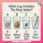 Which cup contains the most water? – Puzz592
