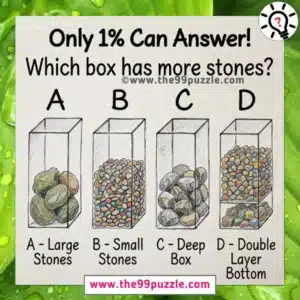 Which box has more stones?
