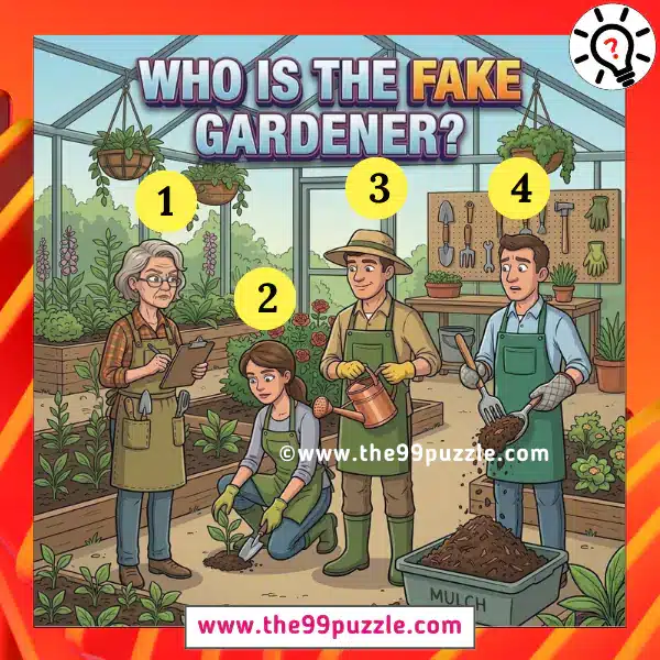 Who is the fake gardener? - Puzz609 - The 99 Puzzle