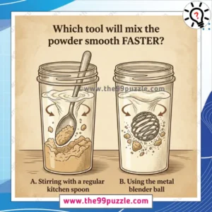 Which tool will mix the powder smooth faster?