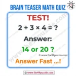 Tricky Math Brain Teaser: Why Do Most People Get This Wrong? – Puzz716