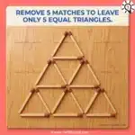 Matchstick Puzzle: Remove 5 Matches to Leave 5 Equal Triangles – Puzz745