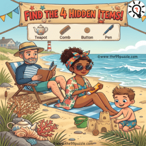 Find the 4 Hidden Items: Beach Day Puzzle Challenge – Puzz758
